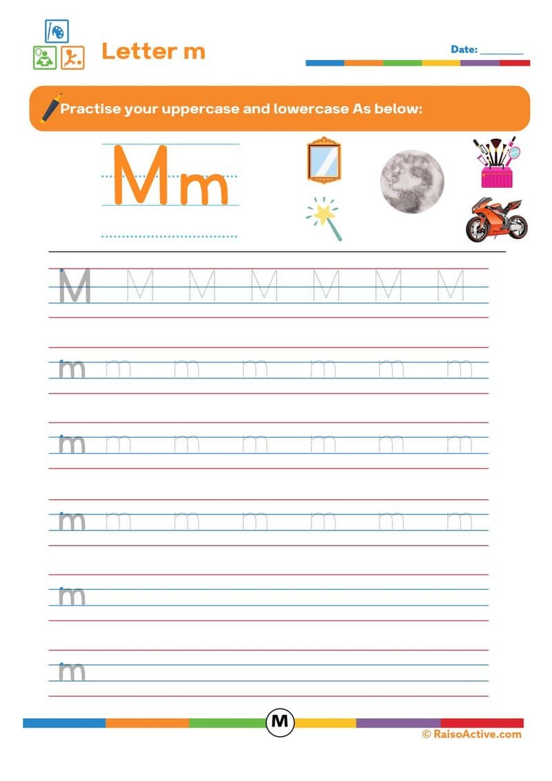 Alphabet Letter Tracing Activity Book - Uppercase & Lowercase A-Z for Ages 3-6 - Page 14
