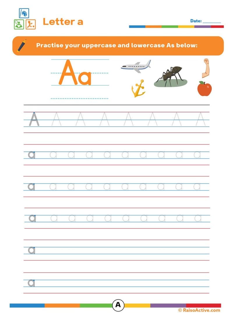 Alphabet Letter Tracing Activity Book - Uppercase & Lowercase A-Z for Ages 3-6 - Page 2