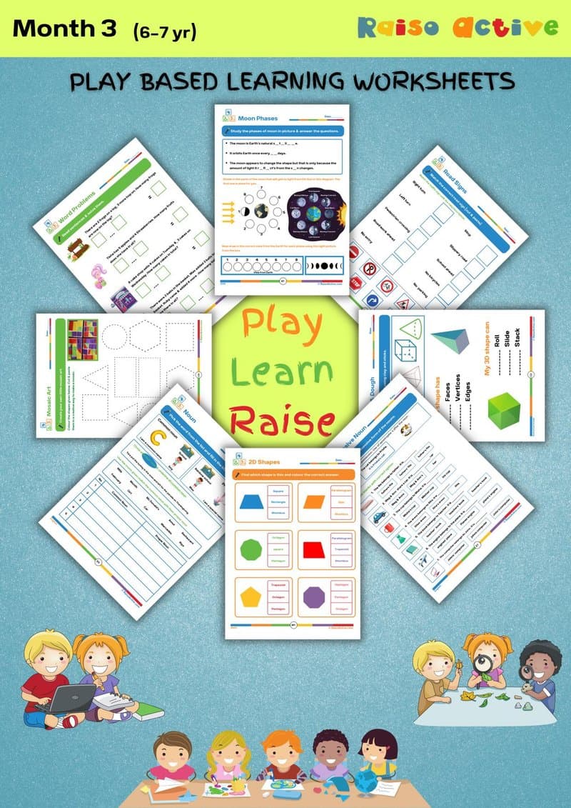 Comprehensive Play Based Learning Activity Book for 6-7 Year Olds | Math, English, Science & Art Worksheets - Page 1