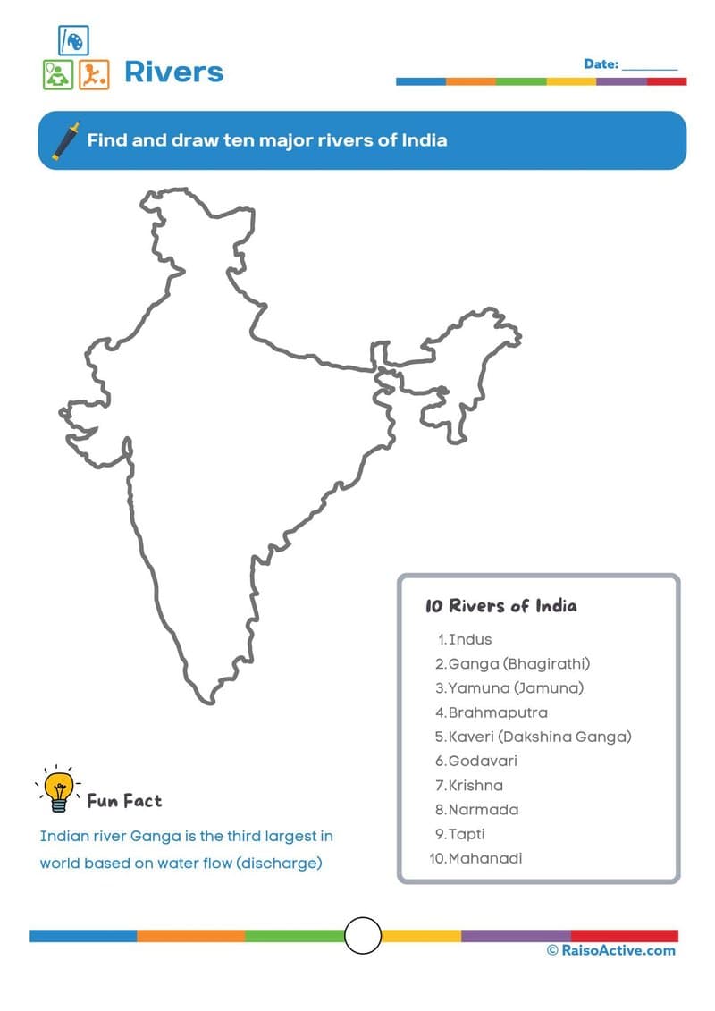 India Exploration Activity Book - Geography & Culture for Ages 5-8 - Page 8
