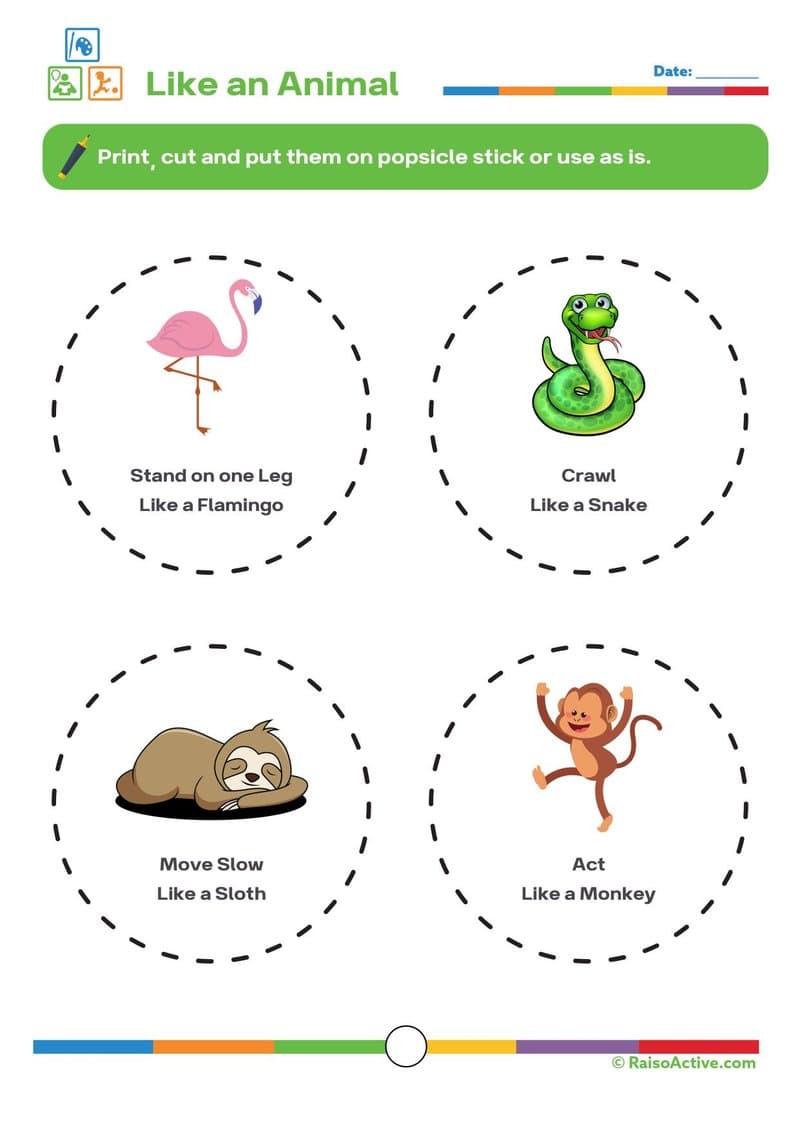 Movement & Imagination Activity Cards: Yoga, Animal & Act-Like Play for Kids - Page 5