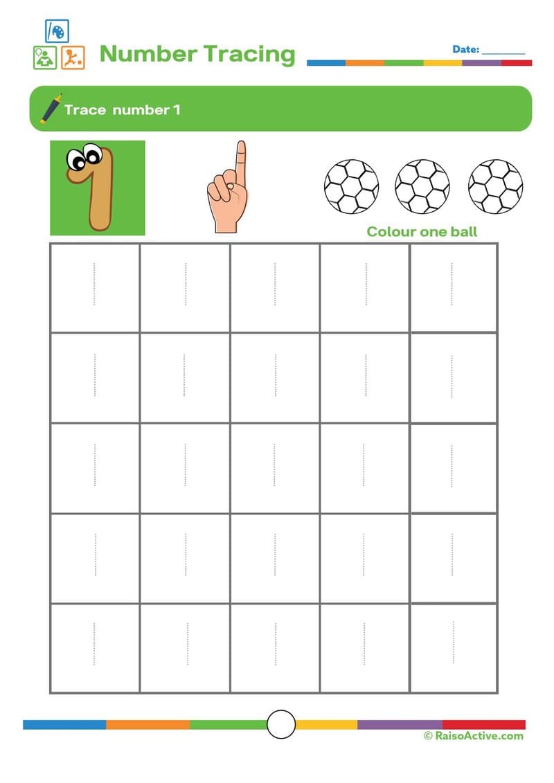 Number Tracing & Recognition Activity Book 0-20 for Preschool & Kindergarten - Page 3