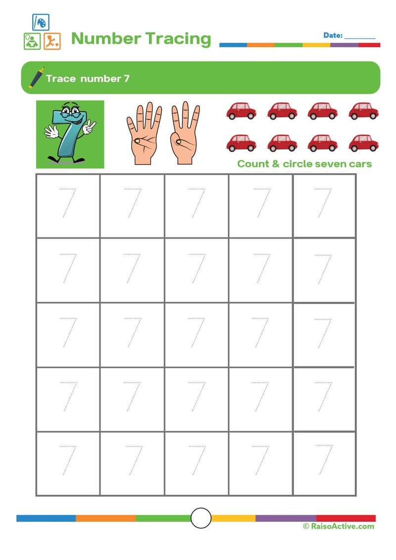 Number Tracing & Recognition Activity Book 0-20 for Preschool & Kindergarten - Page 9