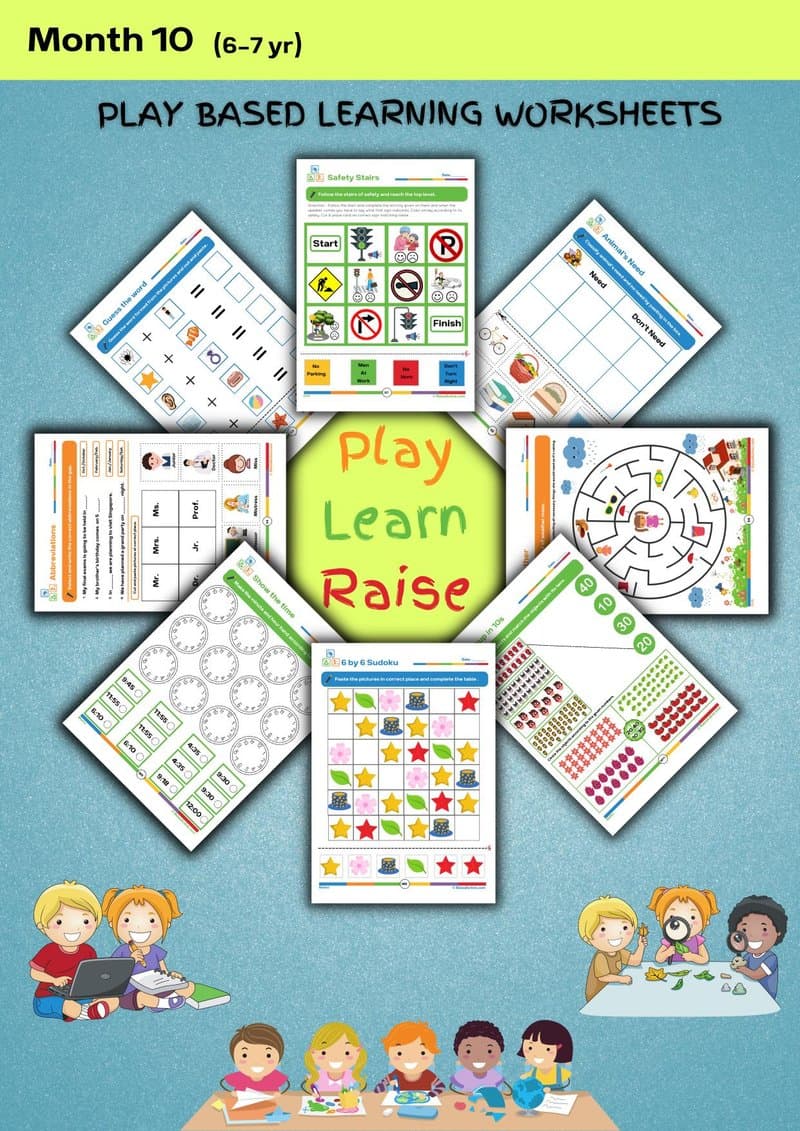 Play-Based Learning Activity Book: English, Math, EVS & Crafts (Ages 6-7) - Page 1