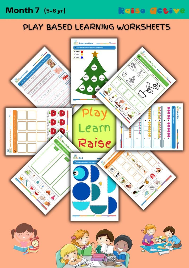 Play-Based Learning Activity Book for 5-6 Year Olds: Literacy, Math, EVS & Crafts - Page 1