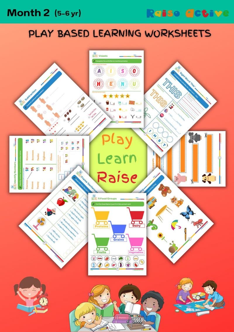 Play-Based Learning Worksheets: English, Math, Science & More for Ages 5-6 - Page 1