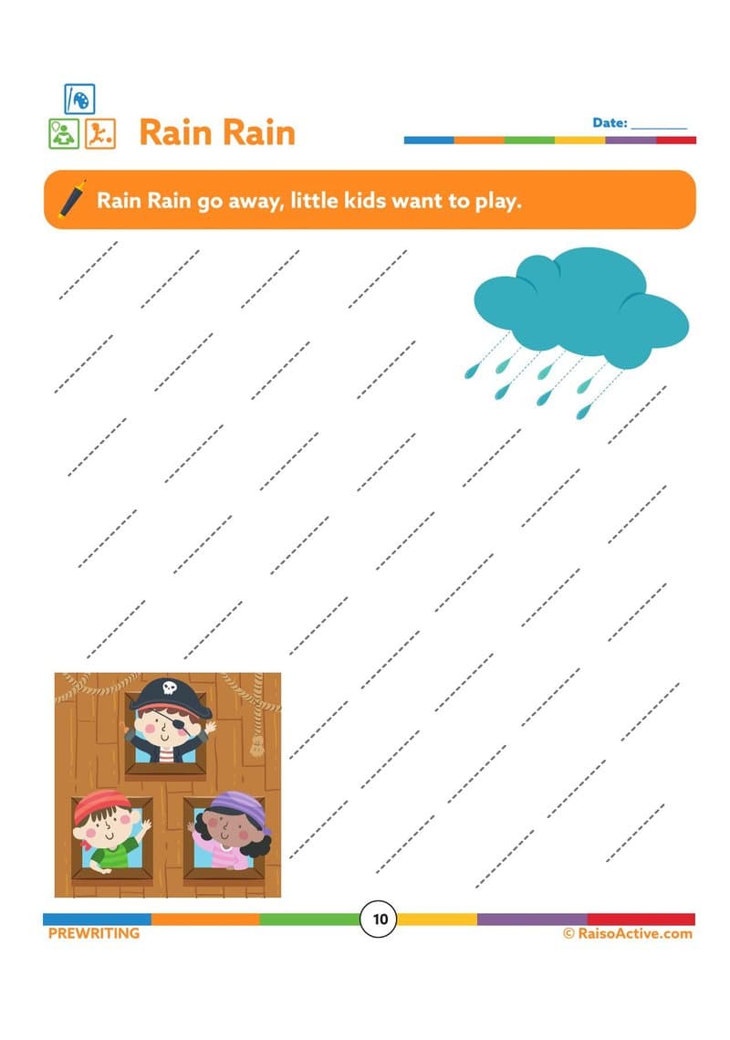 Pre-Writing Pattern Tracing Activity Book for 3-4 Year Olds - Fine Motor Skills - Page 14