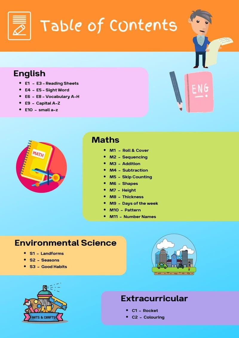 Preschool Play-Based Learning Activity Book for 4-5 Year Olds - Literacy, Math & EVS Worksheets - Page 3